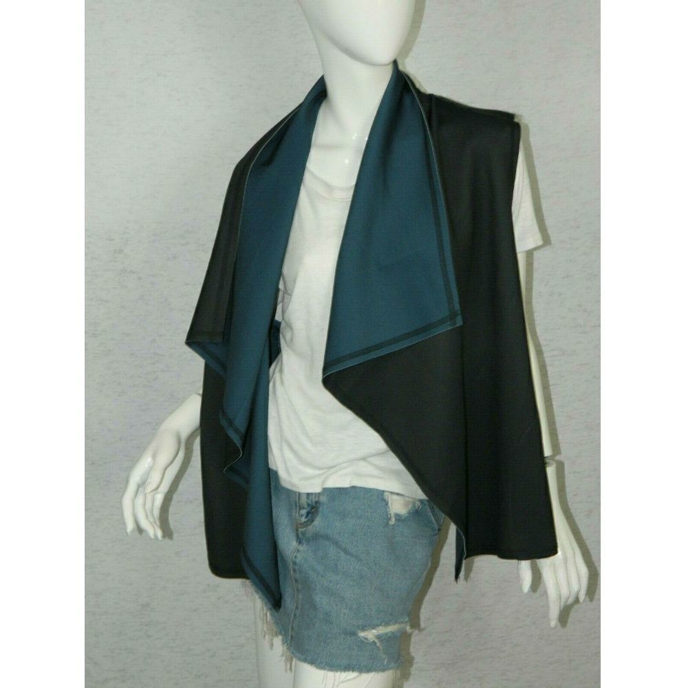 Alala Drape Front Athletic Vest Coat Jackets Sz L